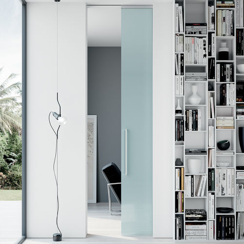 Tür für Innenbereich - THIRA BRILL - Movi - Aluminium / Schiebe / modern