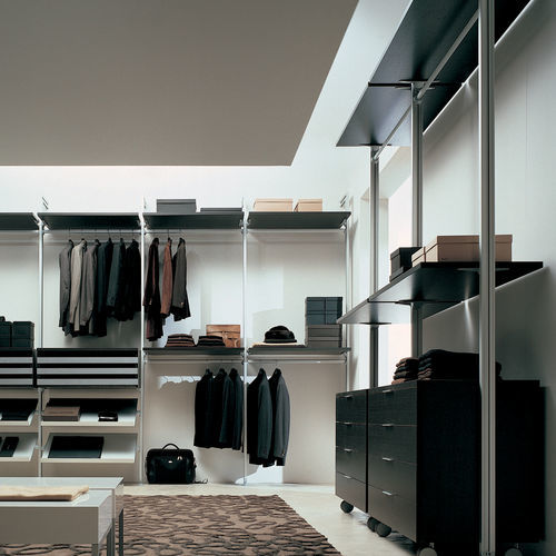 Wandmontierter begehbarer Kleiderschrank - FREE - Movi - Modul / modern / Eiche