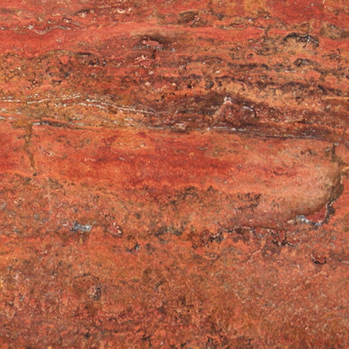 Travertin-Steinplatte - RED TRAVERTINE - FURRER - Innenbereich / für Küche / für Böden