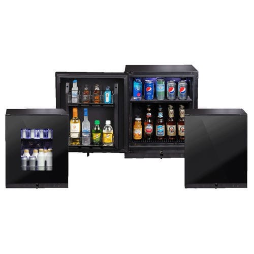 Kompakte Minibar - Primo US - Minibar Systems - verglast / mit Flügeltür / mit integrierter Beleuchtung