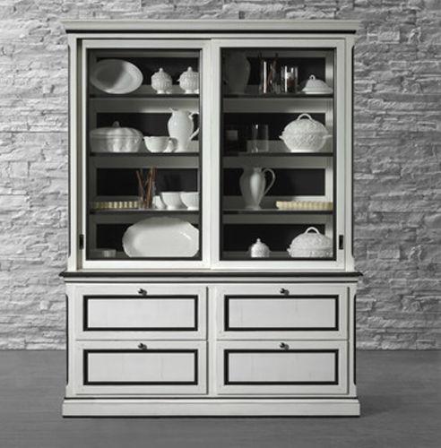 Klassischer Geschirrschrank - LIVING - L'OTTOCENTO - lackiertes Holz / Massivholz