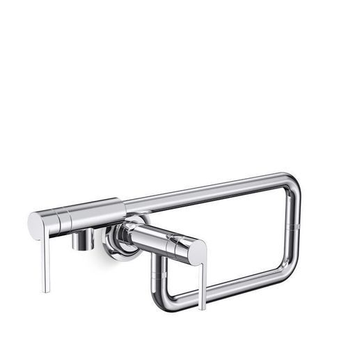 Einhebelmischer für Waschbecken - JUXTAPOSE&reg; - KALLISTA - wandmontiert / Metall / für Küche