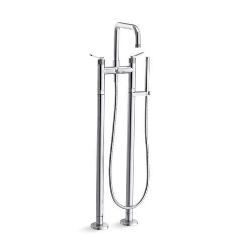 Messing-Wannenset - AILERON&trade; - KALLISTA - freistehend / modern / 2-Loch