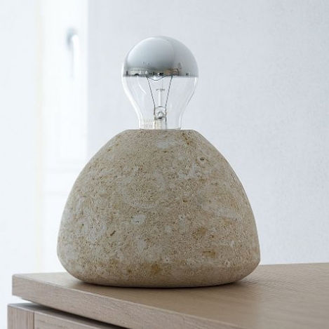 Tischlampe - Bulb - stonebreakers - Stein / modern / schnurlos