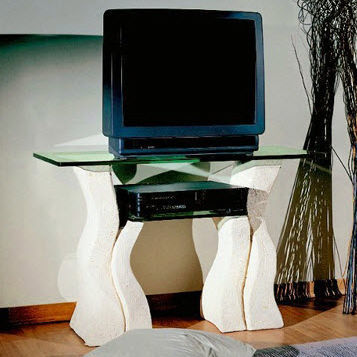 Modernes Fernsehmöbel - Set up - stonebreakers - maßgefertigt / handgefertigt / Kristall