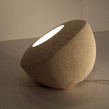 Tischlampe - Oblò - stonebreakers - Stein / modern / mit Kabel