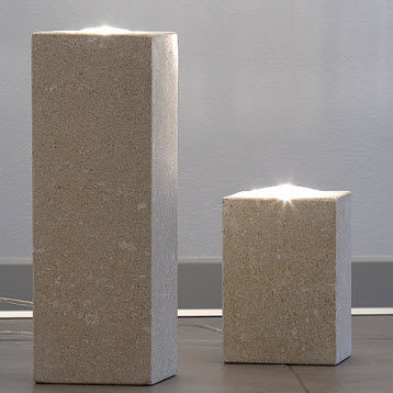 Tischlampe - Pollicina - stonebreakers - Stein / modern / mit Kabel