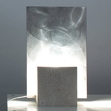 Tischlampe - Reflex Steel - stonebreakers - Stahl / Stein / modern