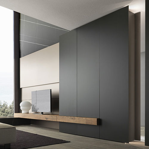 Moderne Wohnwand - BLADE - MODULNOVA - Holz / Metall / Harz