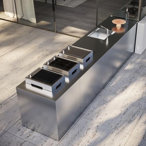 Outdoor-Küche - PROJECT 03 - MODULNOVA - modern / Edelstahl / Aluminium