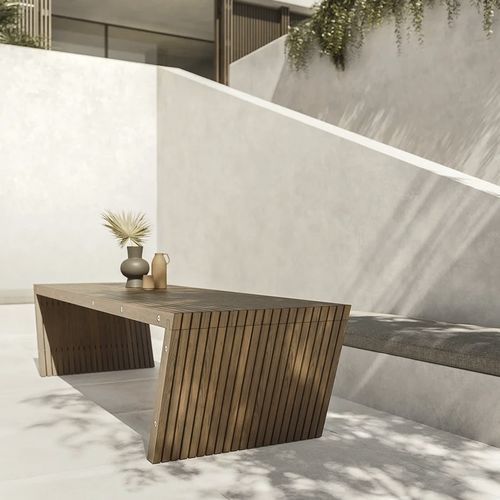 Moderner Tisch - PROJECT 08 - MODULNOVA - Holz / Gestell aus Holz / rechteckig
