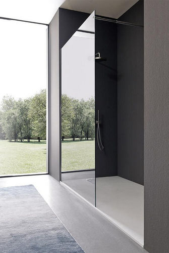 Festinstallierte Duschwand - BLADE - MODULNOVA - für Nischen / Hartglas / Transparentglas