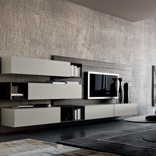 Moderne Wohnwand - MORE - MODULNOVA - Holz / Modul / mit integriertem Stauraum