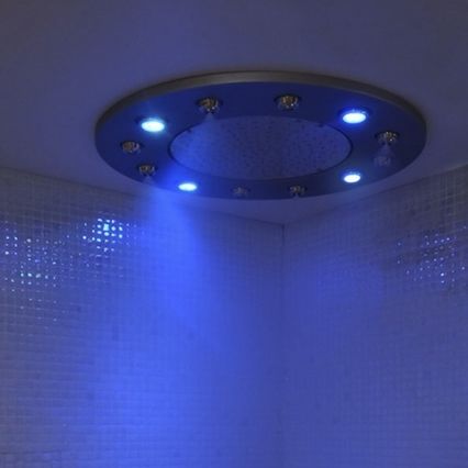Duschkopf für Deckeneinbau - MULTIJET - Inbeca Wellness Equipment S.L - rund / Regenstrahl / Chromotherapie