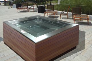 Whirlpool zum Aufstellen - Inbeca Wellness Equipment S.L - quadratisch / Viersitzer / Edelstahl