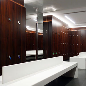 Moderne Bank für Umkleideraum - SPECIAL - Inbeca Wellness Equipment S.L - HPL / mit Rückenlehne / ohne Armlehnen