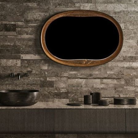 Wandmontierte Steinplatte - ANIMA - Salvatori - für Innenausbau / für Becken / für Bad