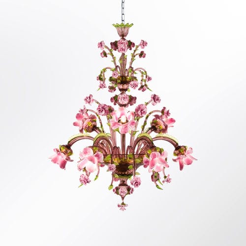Stil-Kronleuchter - ROSAE ROSARUM - MULTIFORME - geblasenes Glas / Muranoglas / LED