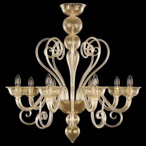 Klassischer Kronleuchter - GATSBY NAKED - MULTIFORME - geblasenes Glas / Muranoglas / mit Glühlampe