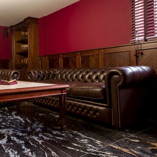 Klassisches Sofa - OFFICE - AKAN-handmade furniture - Leder / braun