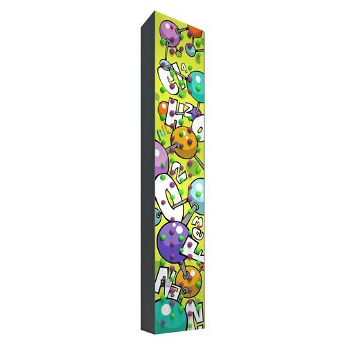 Festinstallierte Kletterwand - GRAFFITI MOLECULES - Walltopia - für Spielplätze / für Außenbereich