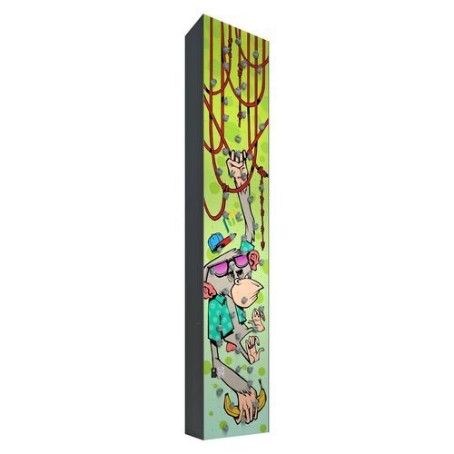 Festinstallierte Kletterwand - GRAFFITI MONKEY  - Walltopia - für Spielplätze / für Außenbereich
