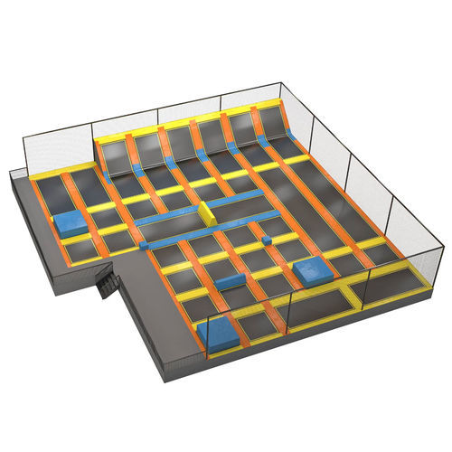 Trampolin für Spielplätze - ARENA - Walltopia - quadratisch / für öffentliche Bereiche / für Kindergarten