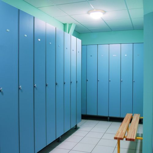 Laminat-Garderobenschrank - PROPRE - FRANCE EQUIPEMENT - für industrielle Nutzung / gesichert / weiß