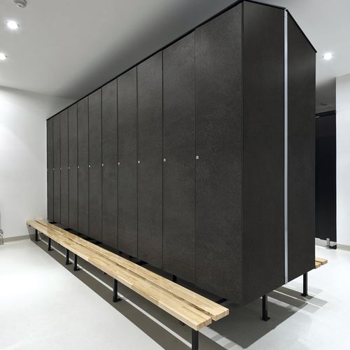 Laminat-Garderobenschrank - SALISSANTE - FRANCE EQUIPEMENT - Zahlen / für industrielle Nutzung / gesichert