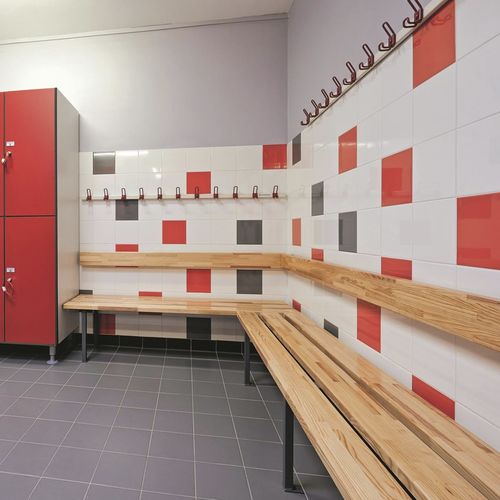 Moderne Bank für Umkleideraum - 222.1 - FRANCE EQUIPEMENT - Holz / Stahl / Edelstahl