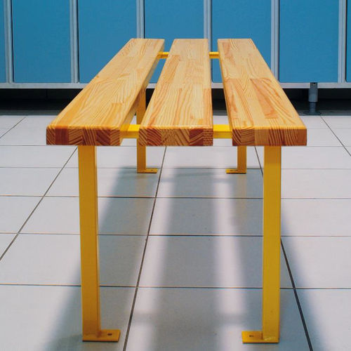 Moderne Bank für Umkleideraum - 223.10 - FRANCE EQUIPEMENT - Holz / Stahl / Edelstahl