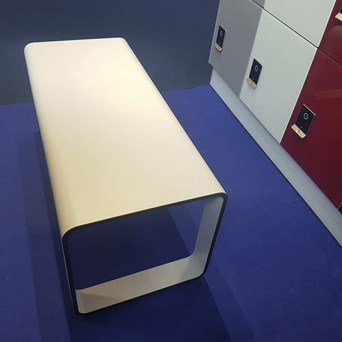 Moderne Bank für Umkleideraum - DESIGN - FRANCE EQUIPEMENT - Laminat / ohne Rückenlehne / ohne Armlehnen