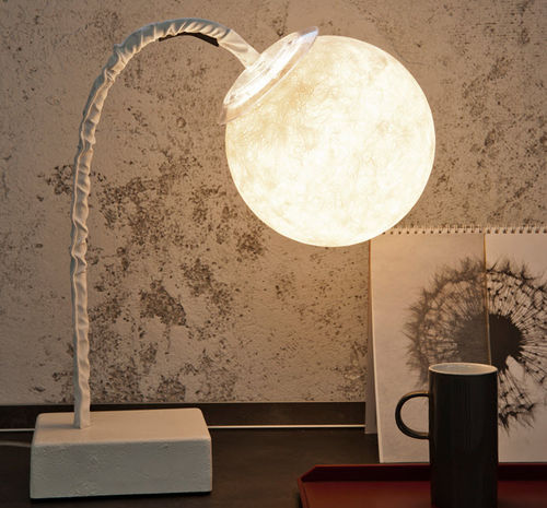 Tischlampe - Micro T luna - in-es artdesign - Stahl / Gusseisen / Polycarbonat