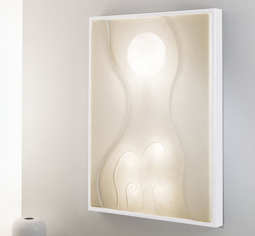 Moderne Wandleuchte - Lunar dance - in-es artdesign - für den Innenraum / Stahl / Holz