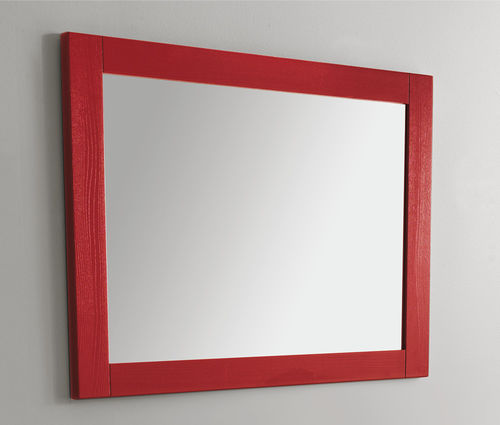 Wandmontierter Spiegel für Badezimmer - DESIGNO - EBAN - modern / rechteckig / Massivholz