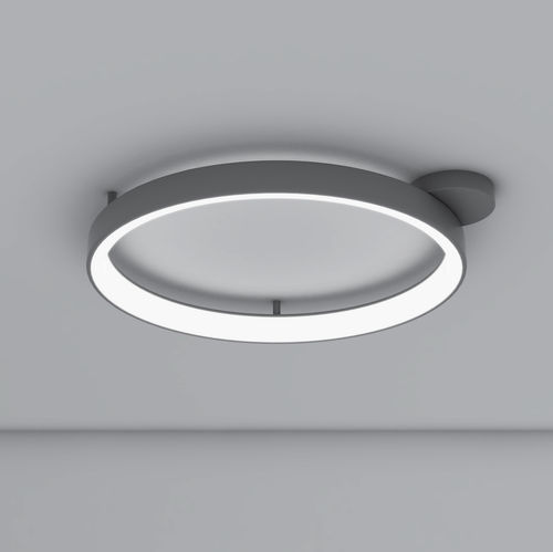 Deckenleuchte / originelles Design - LUNAOP  - Martinelli Luce Spa - rund / aus lackiertem Aluminium / Methacrylat