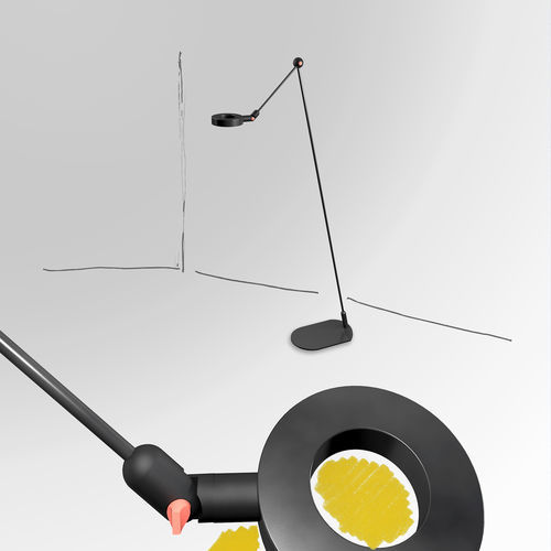 Stehleuchte - 2303 l'amica - Martinelli Luce Spa - aus lackiertem Aluminium / Methacrylat / modern