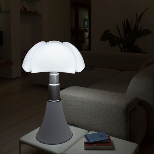 Tischlampe - PIPISTRELLO 4.0 - Martinelli Luce Spa - Edelstahl / lackiertes Aluminium / Methacrylat