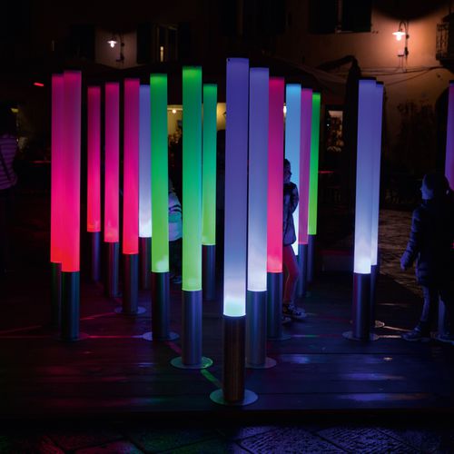 Stehleuchte - PISTILLO - Martinelli Luce Spa - Edelstahl / Methacrylat / modern