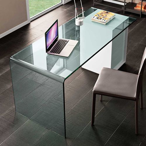 Moderner Schreibtisch - RIALTO L  - FIAM ITALIA - Glas / maßgefertigt / für Homeoffice