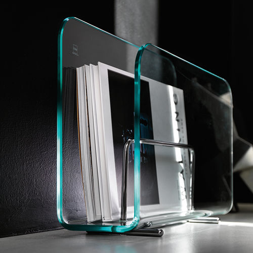 Moderner Zeitschriftenständer - VOGUE  - FIAM ITALIA - für Privatgebrauch / Stahl / gewölbtes Glas