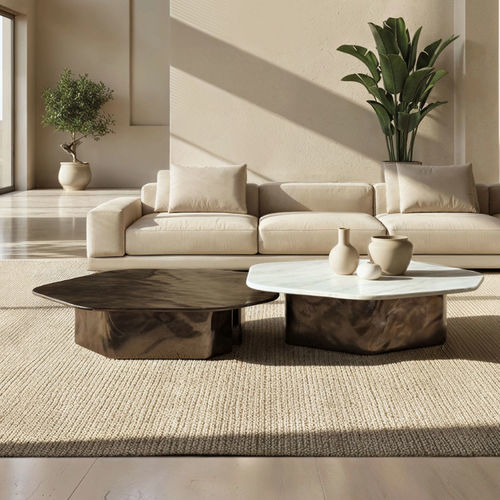 Moderner Couchtisch - ASTEROIDS - FIAM ITALIA - Glas / Gestell aus Glas / gebogen