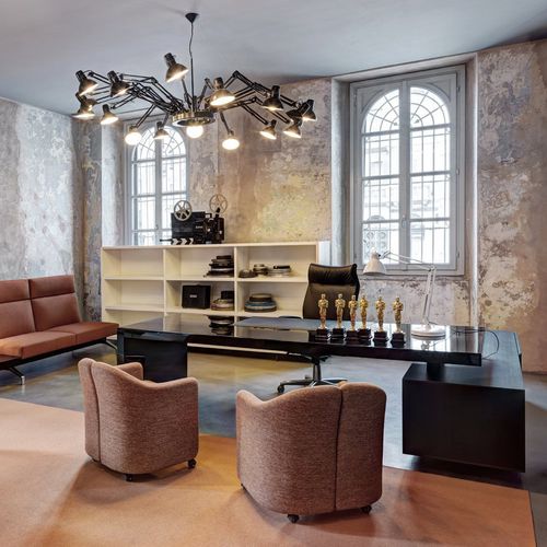 Chefschreibtisch - ASYMMETRICAL - TECNO - modern / Holz / Glas