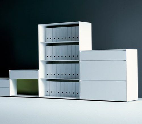 Niedriger Aktenschrank - BASIC - TECNO - hoch / Metall / mit Schubladen