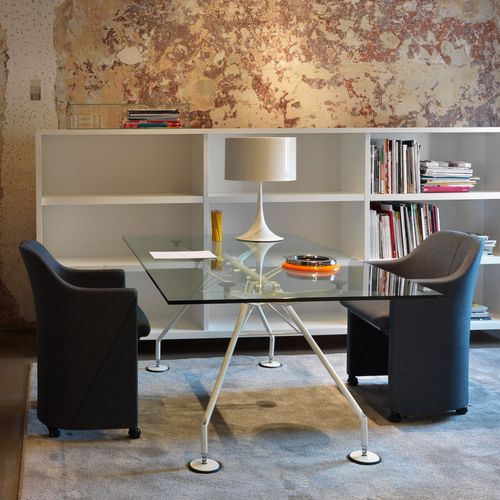Moderner Tisch - NOMOS  - TECNO - Metall / Gestell aus Metall / rechteckig