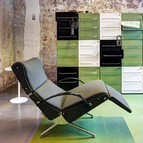 Moderne Liege - P40 - TECNO - Stoff / Leder / Metall