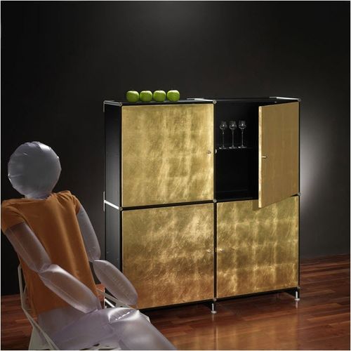 Moderner Geschirrschrank - GOLD X2 - Fitting - Holz