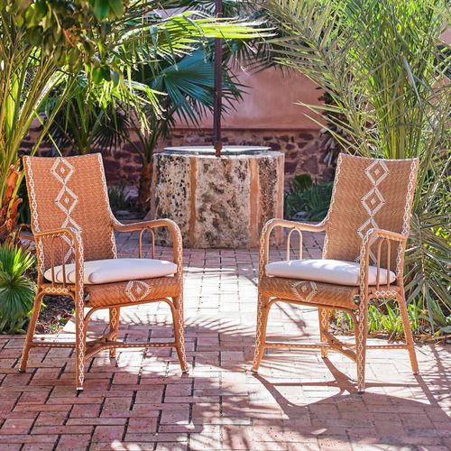 Klassischer Sessel - CHARLESTON - POINT - Synthetikfaser / mit abnehmbarem Kissen / für Garten