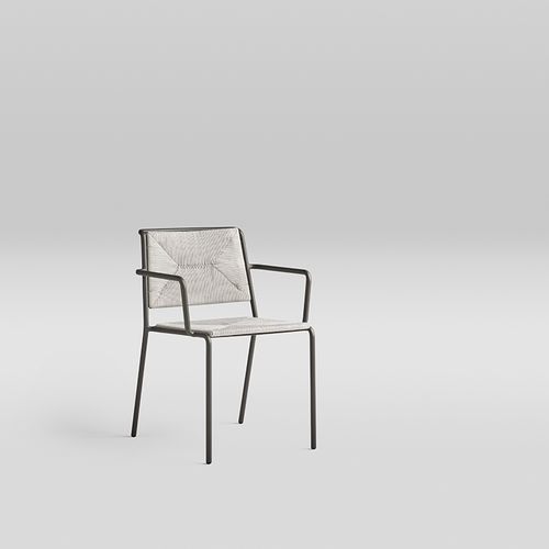 Moderner Esszimmerstuhl - SUMMER - POINT - für Straße / Aluminium / Kordel