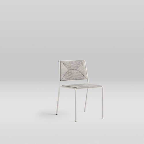 Moderner Stuhl - SUMMER - POINT - für den Innenraum / Kordel / aus lackiertem Aluminium